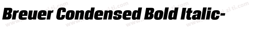 Breuer Condensed Bold Italic字体转换